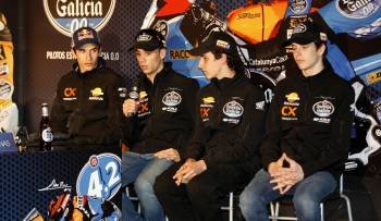 Los pilotos del Team Estrella Galicia 0,0 de motociclismo.