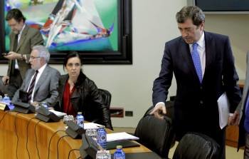 Benigno López, poco antes del inicio de su comparecencia ante la comisión parlamentaria.  (Foto: LAVANDEIRA JR)