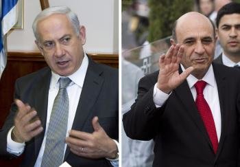Benjamín Netanyahu y Shaul Mofaz. EFE/JIM HOLLANDER / OLIVER WEIKEN