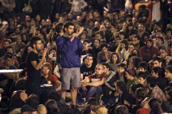 Asamblea del 15M en la Puerta del Sol, el año pasado. (Foto: K. RODRIGO)