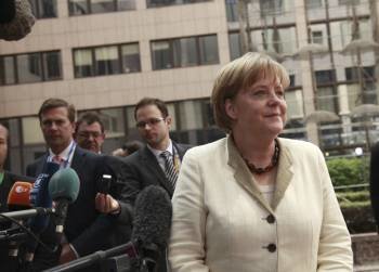 Angela Merkel, atendiendo a los medios de comunicación el pasado 2011. (Foto: OLIVIER HOSLET)