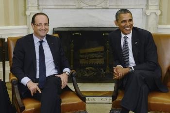 El presidente francés, Françoise Hollande se reunió ayer con su homólogo de EE.UU, Barack Obama (Foto: Michael Reynolds)