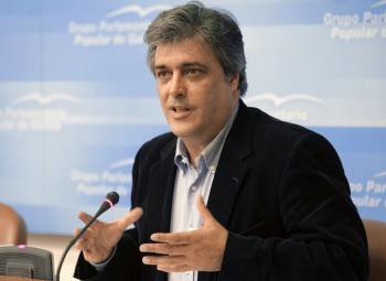 Pedro Puy, portavoz del grupo parlamentario del PPdeG. (Foto: LAVANDEIRA JR.)