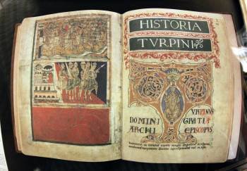 Edición facsímil del Códice Calixtino, expuesta en una sala de la catedral (Foto: ARCHIVO)