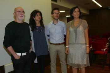 Xosé Lois Vázquez, Marta Arribas, Víctor Nieves y María Lameiras. (Foto: JOSÉ PAZ)