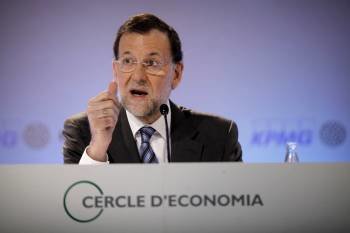 Mariano Rajoy, durante su intervención en el Círculo de Economía de Sitges. (Foto: SUSANA SÁEZ)