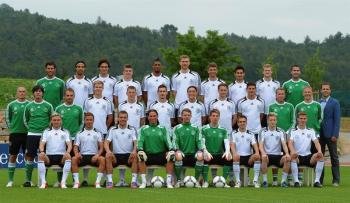 Foto de familia de la selección alemana de fútbol. Foto: EFE/Andreas Gebert