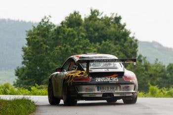 Sergio Vallejo,con el Porsche 911