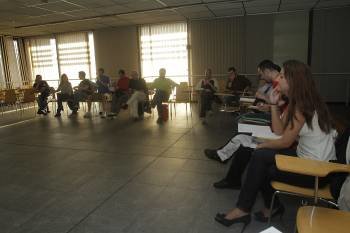 Asamblea abierta del Novo Proxecto Común, ayer en Ourense. (Foto: MIGUEL ÁNGEL)