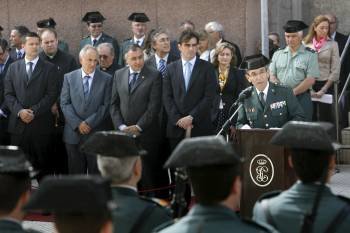 El general Feliz Cadenas, durante el discurso que pronunció en su toma de posesión. (Foto: CABALAR)