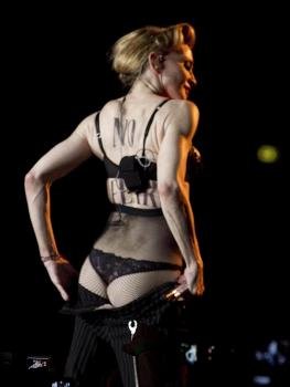 Madonna en su concierto de Roma.