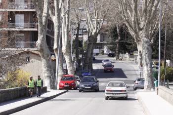 La calle Piñeiro, una las vías controladas mediante radar. (Foto: X.F.)