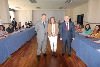 Otero, Pedrosa y Fontenla, en la curso de la UIMP en Vigo.