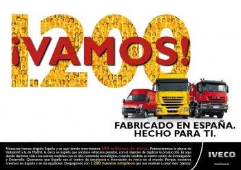 El fabricante de vehículos industriales Iveco, del grupo Fiat Industrial, lanza una campaña publicitaria en la que la empresa presume de su apuesta por España