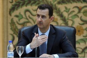 El polémico Bachar al Asad, presidente de Siria, durante una reciente reunión del Gobierno sirio (Foto: SANA/HANDOU)