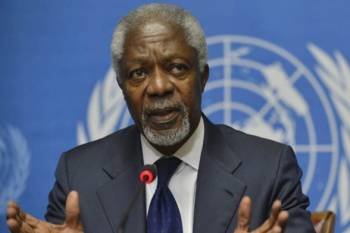El enviado especial para Siria, Kofi Annan, tras la cumbre del pasado sábado en Ginebra. (Foto: ARCHIVO)
