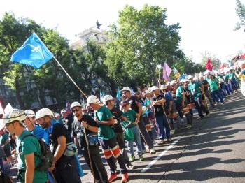 Arranca la manifestación de los mineros del carbón en Madrid hacia Industria