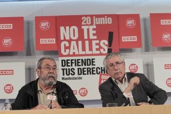 Toxo Y Méndez Presentan Movilizaciones De La Jornada Del  pasado 20-J.