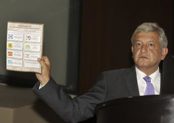  El líder de la izquierda mexicana Andrés Manuel López Obrador 