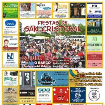 Cartel anunciador del 'San Cristóbal', en O Barco.