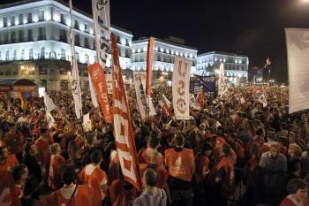 Aspecto de la multitudinaria manifestación que se celebró en Madrid. (Foto: KOTE RODRIGO)