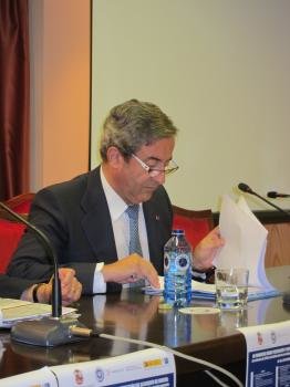 Javier Zaragoza, fiscal jefe de la Audiencia Nacional, en Santiago. (Foto: E.P)