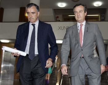 El presidente de Novagalicia Banco, José María Castellano, y el consejero delegado, César Bueno.