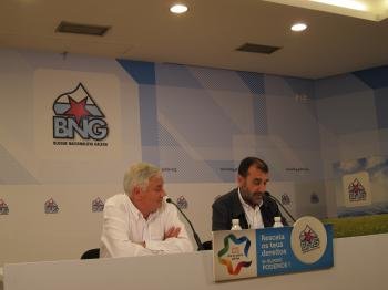 El portavoz del BNG, Guillerme Vázquez, y el diputado Fernando Branco Parga.
