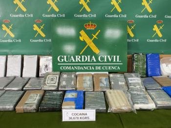 La Guardia Civil ha completado la mayor intervención de droga realizada nunca en Cuenca