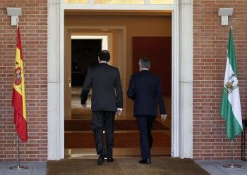 Arranca la reunión entre Griñán y Rajoy en el Palacio de La Moncloa