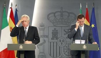Mariano Rajoy y Mario Monti (Foto: EFE)