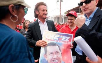 Sean Penn acompañó a Chávez durante su campaña presidencial en Venezuela