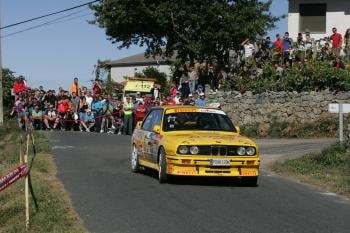 Víctor Magariños durante la disputa del rally Baixa Limia de la temporada pasada.