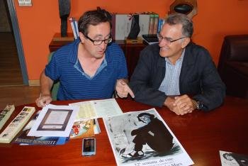 José María Rodríguez y Alfredo García , durante la presentación de la XXII edición de la semana de cine