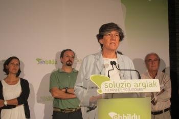 La candidata de EH Bildu, Laura Mintegi. 
