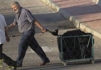 Oubiña saliendo de la prisión madrileña de Navalcarnero el pasado 17 de julio 