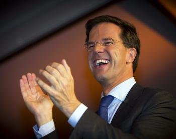 El primer ministro holandés, Mark Rutte, y líder de los liberales de derecha (VVD)