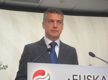 El presidente del Euskadi Buru Batzar (EBB) y candidato del PNV a lehendakari, Iñigo Urkullu