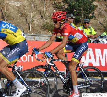 Alberto Contador, durante la reciente Vuelta a España.