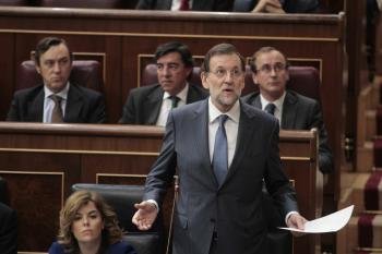  El presidente del Gobierno, Mariano Rajoy, en el Congreso. 