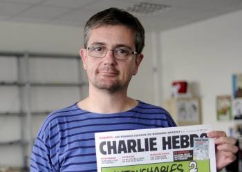 El director de publicaciones del semanario satírico francés 'Charlie Hebdo'. (Foto: YOAN VALAT)