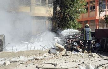 el escenario de un atentado con bomba en Damasco
