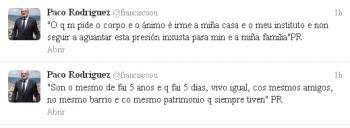 Los dos últimos twitteos del Alcalde de Ourense, Francisco Rodríguez