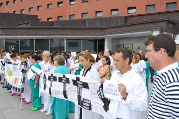 Enfermeros se manifiestan por el 'deterioro progresivo' de el Sistema Nacional de Salud. (Foto: EP)