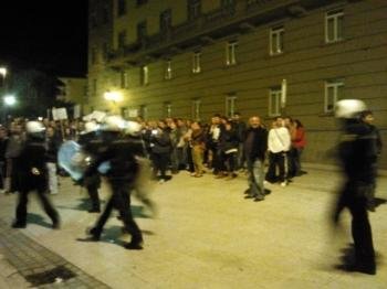 Despliegue policial por movilización en Ferrol en la pegada