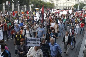 La manifestación desarrollada por las calles de Madrid. (Foto: KOTE)