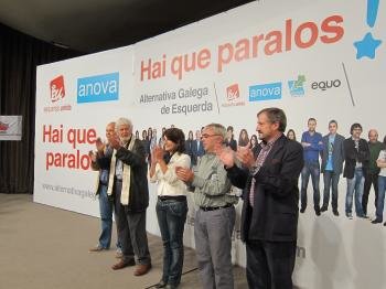 El cabeza de lista por A Coruña de la coalición Alternativa Galega de Esquerda (AGE), Xosé Manuel Beiras