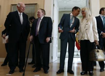 Michael Leven, Adelson, González  y la esposa de Adelson,  Miriam Ochshorn. (Foto: ARCHIVO)