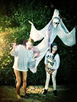 Miley Cyrus en Halloween (Foto: Pheed Miley Cyrus)