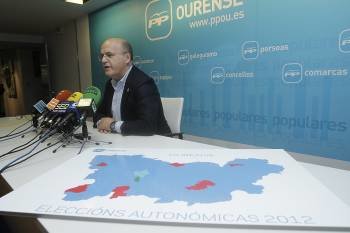 Manuel Baltar, en la comparecencia pública en la que evaluó los resultados electorales. (Foto: MIGUEL ÁNGEL)